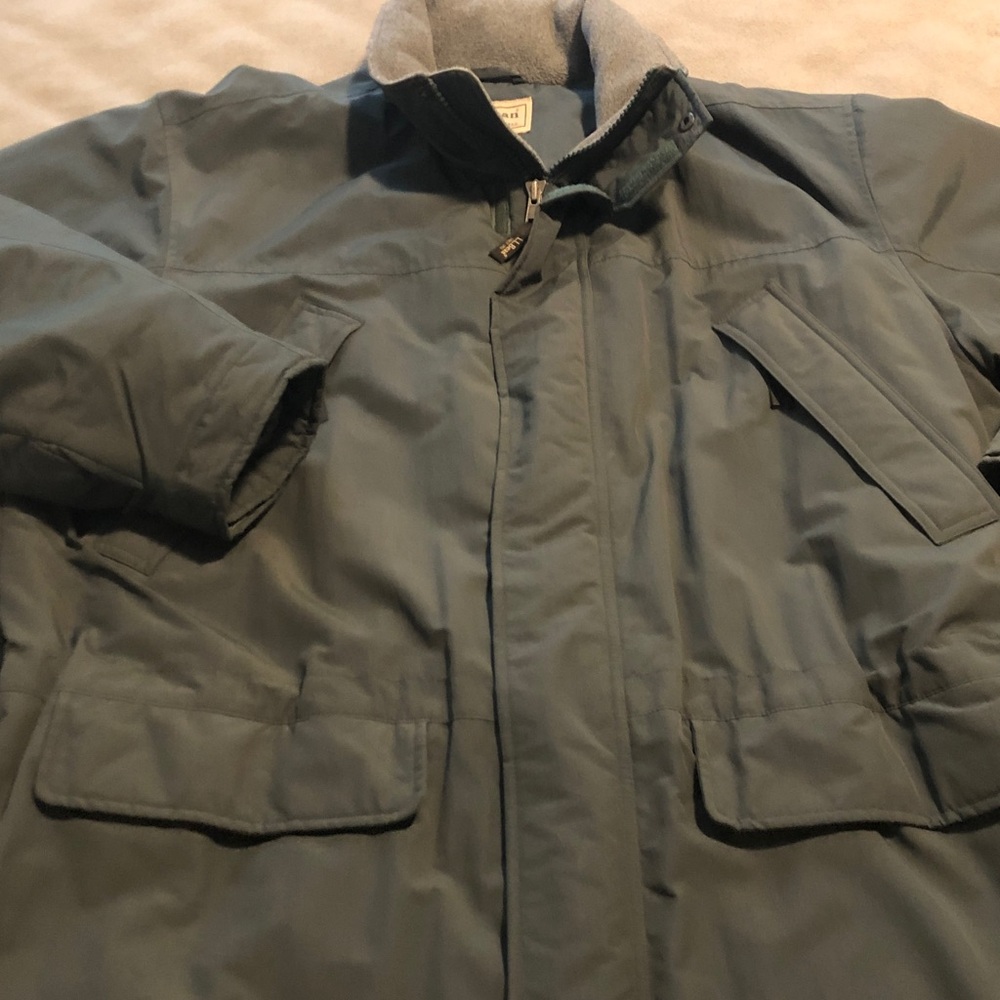 L.L. Bean Thinsulate Polartec Parka Men’s XL TALL with hidden hoodY Unisex Blue